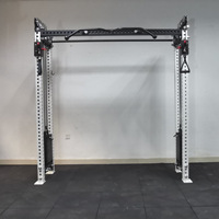 Appareil de musculation multifonctionnel à câble lesté en fer, à poulies haute/basse, pour entraînement d'athlètes de grande taille