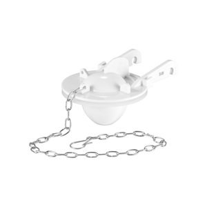 Chasse d'eau moderne en ABS blanc avec anneau en acier inoxydable et chaîne, écologique et facile à installer - Product Image 1