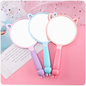 Custom Logo Pink Square Hand <b>Mirror</b> Portable Handheld Cosmetic Makeup <b>Mirror</b> with <b>Plastic</b> Handle - Product Image 4