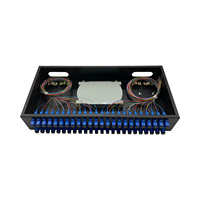 Caja de terminación de fibra óptica de 48 núcleos SC LC FC ST, caja terminal FTTH de acero laminado en frío engrosado, panel de conexión de fibra óptica