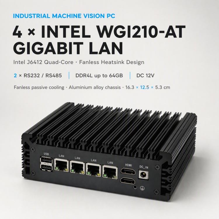 Mini Pc Router Intel J6412 Processor 4x Intel I210-AT NIC 2*RS232/485 ...