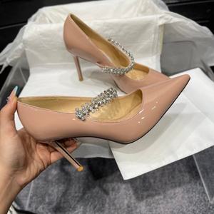 Sandalias de Tacón Alto con Diseño Elegante y Moderno para Mujer, Zapatos de Vestir con Pedrería, Sandalias de Tacón de Aguja con Punta en Pico - Product Image 1