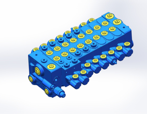 Fabricant de vannes hydrauliques sectionnelles personnalisables de la série TRS10, débit de 90 L/min, partage de débit - Product Image 2