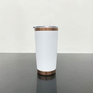 Laser Engrave <b>Ceramic</b> Lined 20oz Powder Coated Copper Plated Underneath Tumbler Cup Travel Coffee <b>Mugs</b> with Magnetic Slider Lid - Product Image 5