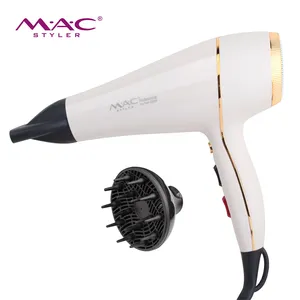 MAC Styler 2200W saç kurutma makinesi AC Motor profesyonel saç kurutma makinesi beyaz renk fön makinesi