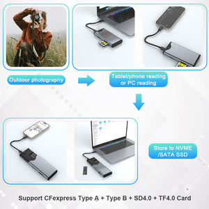 Многофункциональный USB3.1 внешний твердотельный корпус для жесткого диска Type-C M.<span class=keywords><strong>2</strong></span> 2240 2260 2280 SSD алюминиевый корпус - Product Image 3