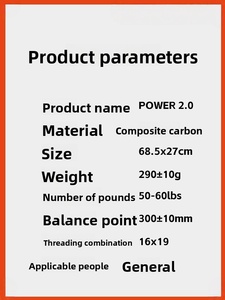Raquette de tennis professionnelle en fibre de carbone POWER2.0 personnalisée |   Raquette de tennis légère et durable en une seule pièce pour un jeu compétitif - Product Image 6