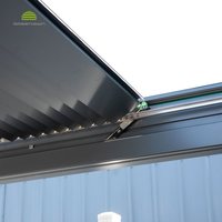 Pergola moderne à lames motorisées, toit rétractable élégant, pergola bioclimatique