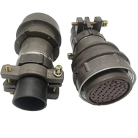 Conector de Alimentación Circular Hembra Ruso de 2PM, 16A 250V, IP44 Impermeable para Equipos Industriales