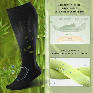 Calcetines de Compresión de Fibra de Bambú de Talla Grande, Transpirables, Ultra Suaves para Enfermeras, Uso Diario, Absorben la Humedad, Calcetines Deportivos - Product Image 6