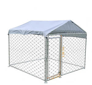 6.6X6.6FT คอกสุนัขขนาดใหญ่คอกสุนัขกลางแจ้งพร้อมหลังคาคอกสุนัขขนาดใหญ่คอกสุนัขพร้อมหลังคากันน้ำสำหรับสนามหลังบ้าน - Product Image 2