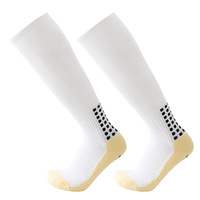 Chaussettes de football épaisses antidérapantes pour adultes, noires, pour le baseball, chaussettes de sport personnalisées en coton tricoté, hauteur genou, pour le printemps