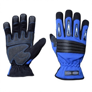 Gants de sport respirants en coton/spandex bleu de haute qualité, niveau de protection 3/5, personnalisables pour hommes et femmes, usage extérieur - Product Image 1