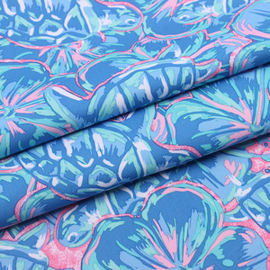 100% полиэстер персиковая кожа цветок лепестки принт для брюк - Product Image 2