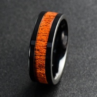 Europäischer und amerikanischer Stil Männer Titan Edelstahl Finger Blank Holzring