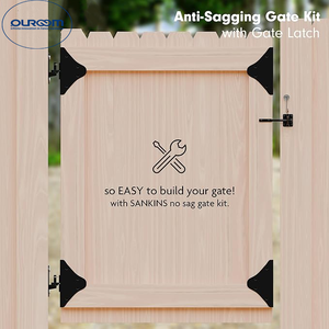 Phổ biến chống sag cổng Kit-Cổng góc Brace Bracket (2 bộ) với cổng chốt cho cửa đơn và đôi - Product Image 4