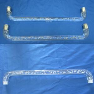 Manija de Puerta Moderna de Acrílico Transparente para Uso en Hoteles con Fácil Instalación y 1 Año de Garantía - Product Image 1