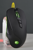 Mouse Gaming Mekanik RGB Berkabel untuk Tangan Kanan, Pelacakan Jari Optik, 6DPI Dapat Disesuaikan, USB, Bersertifikasi ROHS