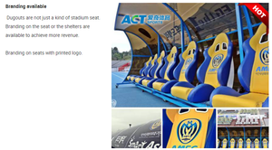 Banc de football 24 places à <span class=keywords><strong>2</strong></span> rangées abri d'équipe pour l'extérieur - Product Image 6