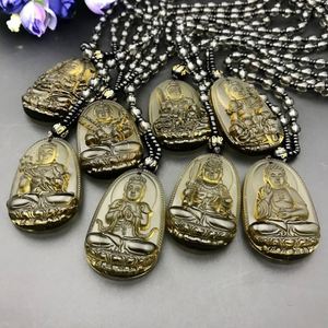 Colgante de Obsidiana de Imitación Tipo Hielo con los Ocho Dioses Guardianes del Zodíaco Chino, Joyería de Buda del Nacimiento - Product Image 4