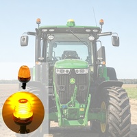 DC 12-24V LED Bernsteinfarbenes Warnblinklicht - 12W Rotierendes Stroboskoplicht mit 2 Jahren Garantie für Baumaschinen