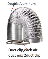 Tuyau d'aération flexible en aluminium de 5 pouces, double couche isolée, écologique, argenté, pour serre de culture, sèche-linge, ventilateur extracteur