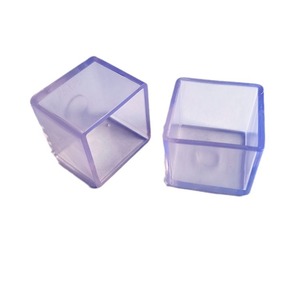 Manchon carré en PVC 25x25, housse de protection durable pour tuyaux en acier, protection des pieds de meubles - Product Image 2