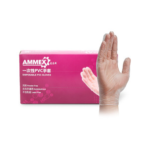 Ammex Pvc Disposable <b>Gloves</b> Transparent Powder Free For Household And Catering Use Gpx3krt - Product Image 3