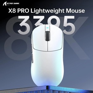 Nouvelle <span class=keywords><strong>souris</strong></span> de jeu sans fil Attack Shark X8 Pro, légère, tri-mode, éclairage RGB, <span class=keywords><strong>souris</strong></span> de jeu PAW3395PRO - Product Image 5
