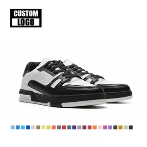 Scarpe Zapatos Manufacturers Original Customized Logo Genuine Leather Low Sneakers Design Skateboard Casual Men Custom Shoes