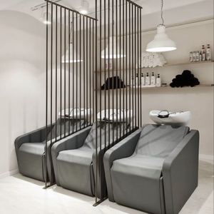 Sillón de Lavado de Cabello Moderno de Madera para Salón de Belleza con Champú, para Peluqueros Profesionales, para Uso en Centros Comerciales, Gimnasios, Almacenes y Exteriores - Product Image 2