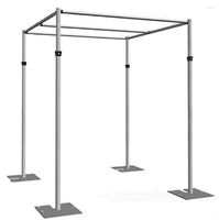 Support de toile de fond de mariage en aluminium robuste de 20 pieds, détachable, pour location, idéal pour les fêtes d'anniversaire en intérieur et en extérieur - Vente chaude