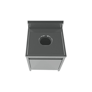 ตู้เก็บขยะครัวสแตนเลส 304 แบบเปิดเดี่ยว สำหรับโรงแรม โรงอาหาร และครัวเชิงพาณิชย์ ผลิตจากเหล็ก - Product Image 4