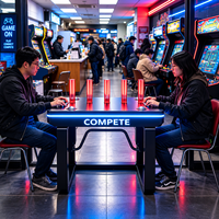 Kommerzielles Schnellreaktions-Trainingsgerät mit LED-Neonlicht-Fangstab, Münzbetriebenes Interaktives Sport-Arcade-Spielgerät