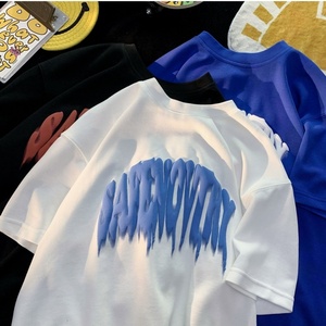 T-shirts pour hommes surdimensionnés en coton 100% écologique tricoté en 3D personnalisé - Manches courtes, style streetwear - Product Image 2