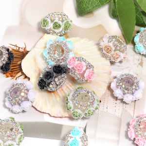 Perles d'espacement en <span class=keywords><strong>diamant</strong></span> sur mesure Duolang, nouveau design de fleur de rose, acrylique, en vrac, pour la fabrication de chaînes de téléphone portable, de porte-clés, de bijoux - Product Image 4