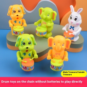 Jincan Factory Wholesale <b>Cute</b> Fun Plastic Drum Animal Toys for Kids Small Prizes for Kindergarten Kids - Product Image 2