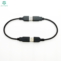 Cable de carga de datos personalizado 20cm 30cm USB 2,0 tipo a macho hembra cable de extensión USB cable de extensión de macho a hembra de 20cm y 30cm