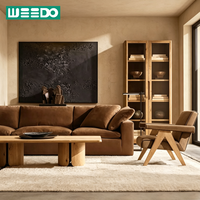 Ensemble de meubles en cuir d'intérieur directement de l'usine, canapé sectionnel durable avec coussins moelleux pour hôtel et maison
