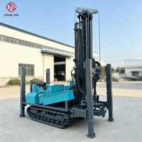 Foreuse de puits d'eau portable diesel sur chenilles Jinghe JHS-200, profondeur 200 m, diamètre 140-254 mm, composants essentiels, utilisation facile