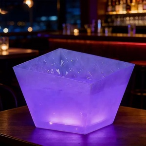 Bac à glace moderne pour <span class=keywords><strong>champagne</strong></span>, whisky et boissons, seau à glace en plastique avec lumière LED pour bar, fête, mariage - Product Image 3
