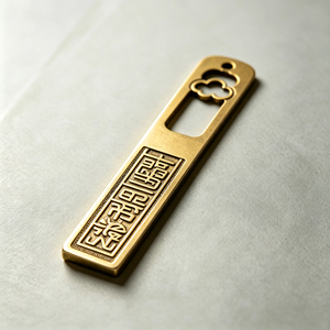 Vintage Brass Hollow <b>Bookmark</b> Custom Engraved Metal Chinese Style Carved Business <b>Gift</b> Stationery Decor Wire EDM CNC Machined - Product Image 5