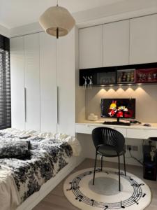 ชุดห้องนอนเด็กแบบเรียบง่ายทันสมัยพร้อมโต๊ะและตู้เสื้อผ้าเฟอร์นิเจอร์ในบ้านประหยัดพื้นที่สำหรับห้องนั่งเล่นราคาไม่แพง - Product Image 2