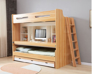 Çok fonksiyonlu ahşap çocuk tasarım gizli mobilya depolama Trundle merdiven çocuklar Loft ranza bilgisayar masası ile - Product Image 5
