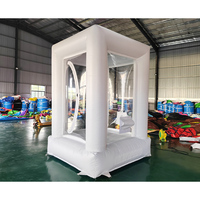 Machine à argent gonflable d'extérieur en PVC personnalisée, cabine à argent facile à installer pour les événements promotionnels