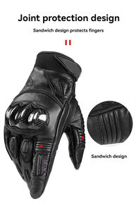 Guantes de carreras de cuero de dedo completo para todas las estaciones para hombre <span class=keywords><strong>Inbike</strong></span> a prueba de golpes y pantalla táctil compatibles para actividades de invierno al aire libre - Product Image 4