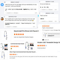 Robinet de cuisine commercial moderne en laiton, monocommande, avec douchette extractible flexible, pour pré-évier, montage sur plan, idéal pour hôtels et restaurants de centres commerciaux