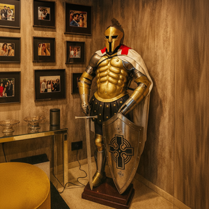 Armure médiévale de la meilleure qualité en acier doux de calibre 18 avec finition en laiton, taille réelle, meilleur prix - Product Image 1