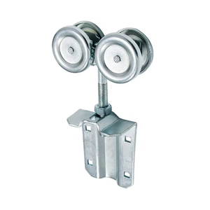 Kit d'accessoires de poulie pour porte coulissante industrielle moderne en acier, roue à roulement suspendu, roulement à billes, zinc blanc, épaisseur 4 mm, garantie 1 an - Product Image 3