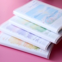 A7 Mini Notizbuch mit Gummihülle, frische Landschaftsszenerie, 72 x 102 mm, 64 Blatt, 80 g/m², liniertes Taschennotizbuch, Schreibwaren für Studenten